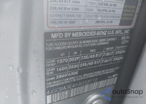 2006 Mercedes-Benz R 350 4Matic from USA, damaged, VIN 4JGCB65E46A032012